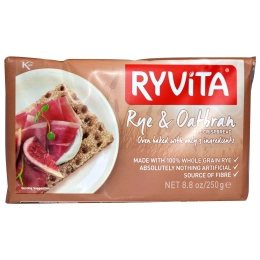 Ryvita, Оригинальные ржаные хрустящие хлебцы с овсяными отрубями, 8,8 унции (250 г)