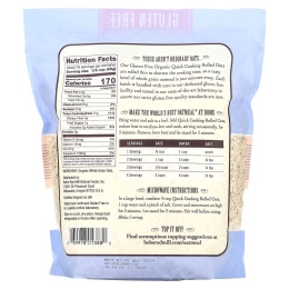 Bob's Red Mill, Органические овсяные хлопья быстрого приготовления, 794 г (1 фунт 12 унций)