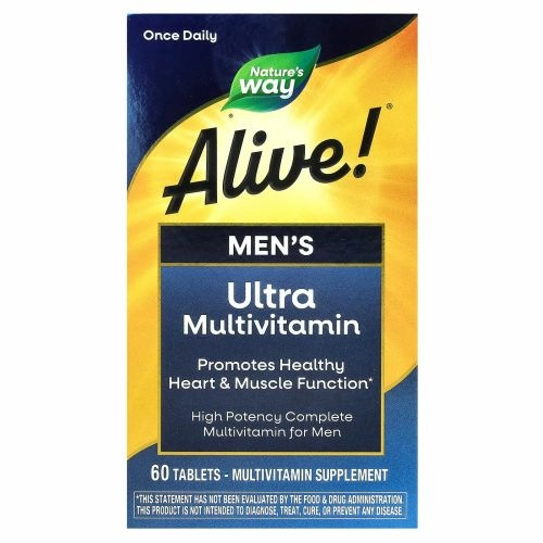 Мультивитамины для мужчин Alive! Nature's Way, 60 таблеток