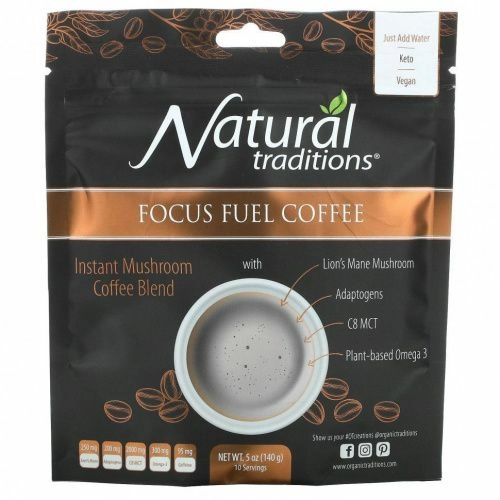Organic Traditions, Focus Fuel Coffee, 140 г (5 унций)
