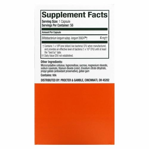 Align Probiotics, Поддержка пищеварения 24/7, пробиотическая добавка, 56 капсул