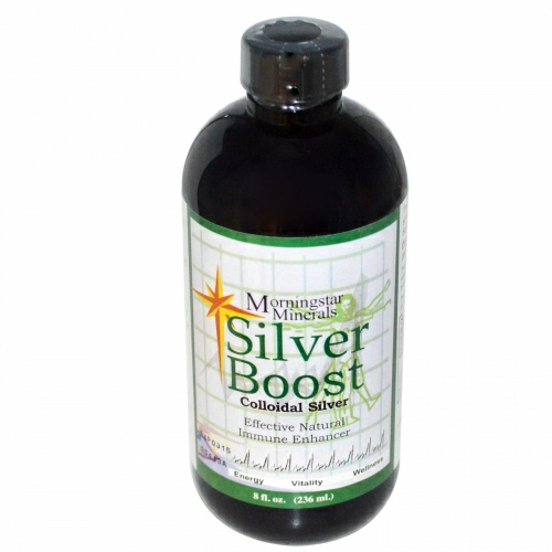 Morningstar Minerals, Silver Boost, коллоидное серебро, 236 мл