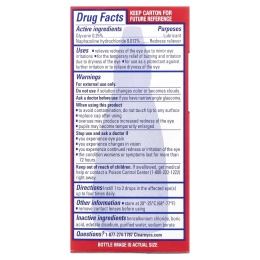 Clear Eyes, Redness Relief, Глазные капли смазывающее / снимающее покраснение, 0,5 жидких унций (15 мл)