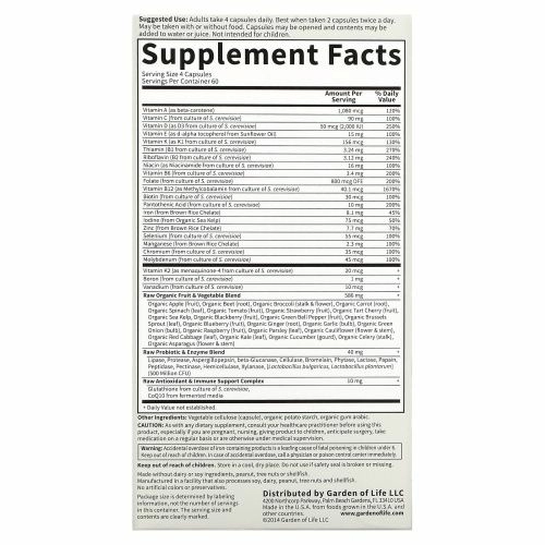 Garden of Life, Vitamin Code, женский, комплекс мультивитаминов из необработанных цельных продуктов, 240 вегетарианских капсул