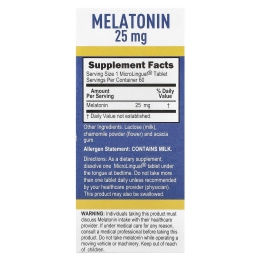 Superior Source, Мелатонин (25 мг) - Дополнительная сила 60 таблеток