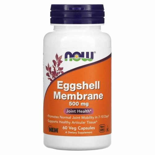 Now Foods, Мембрана яичной скорлупы, 500 мг, 60 растительных капсул