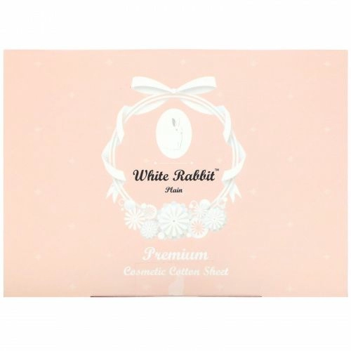 White Rabbit, Premium Cosmetic Cotton Sheet, Plain, 200 Sheets