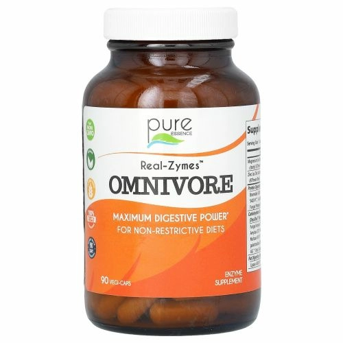 Pure Essence, Real-Zymes, всеядные, 90 капсул в растительной оболочке