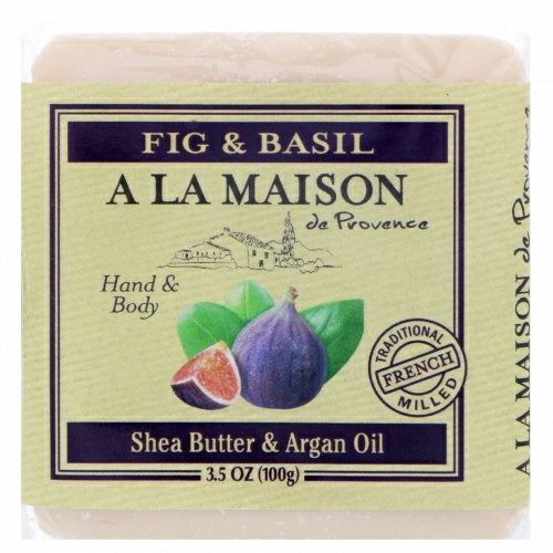 A La Maison de Provence, Кусковое мыло для рук и тела, Финики и базилик, 3,5 унц.(100 г)