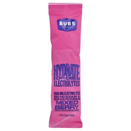 BUBS Naturals, Hydrate or Die®, смесь для приготовления электролитического напитка, со вкусом ягодного ассорти, 20 пакетиков по 12,3 г (0,43 унции)