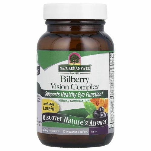 Nature's Answer, Комплекс для зрения из черники, 60 растительных капсул