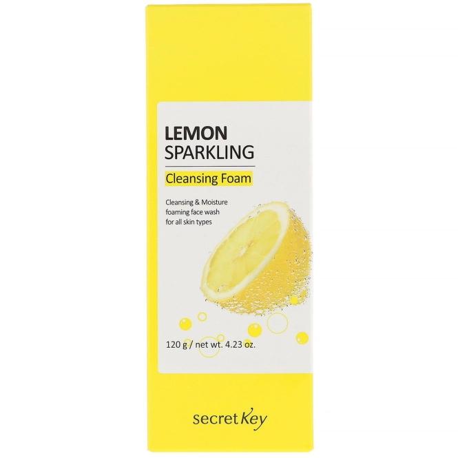 Secret Key, Газированная очищающая пена с лимоном, 120 г