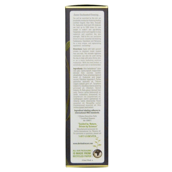 DeVita, Вечерний интенсивный питательный увлажняющий крем, 75 мл