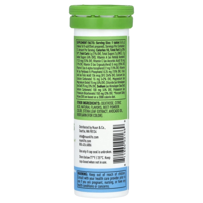 Nuun, Витамины, гидратация, черника и гранат, 12 таблеток