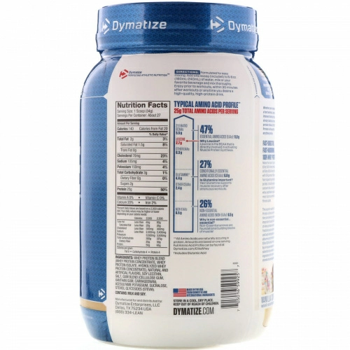 Dymatize Nutrition, Elite, 100-ный Сывороточный Протеин, Ванильный Кекс, 32 унции (907 г)