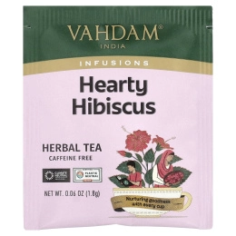 VAHDAM India, Infusions, травяной чай, гибискус, без кофеина, 100 пакетиков для заваривания, 180 г (6,35 унции)