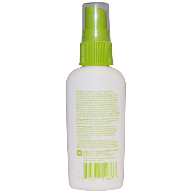 BabyGanics, Натуральный репеллент насекомых, жидкость 59 мл