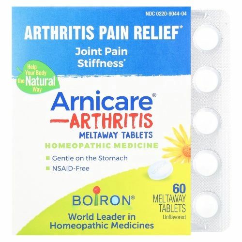 Boiron, Arnicare, гомеопатические таблетки для рассасывания при артрите, без ароматизаторов, 60 таблеток