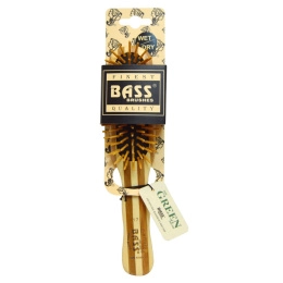 Bass Brushes, Professional Style, щетка для волос, деревянные щетинки с полосатой бамбуковой ручкой, 1 щетка для волос