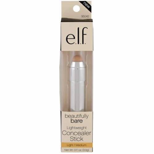 E.L.F. Cosmetics, Beautifully Bare, Lightweight Concealer Stick, Light/Medium, 0.11 oz (3.3 g)