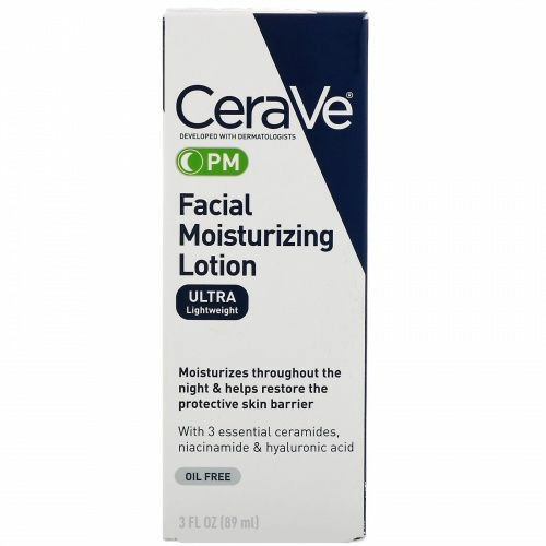 CeraVe, Ночной увлажняющий лосьон для лица, 89 мл (3 жидк. унции)