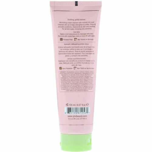 Pixi Beauty, Очищающее кремовое средство с розой, 4,57 ж. унц. (135 мл)