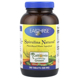 Earthrise, Спирулина натуральная, 500 мг, 360 таблеток