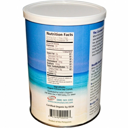 Coconut Secret, Кокосовые кристаллы, 12 унций (340 г)