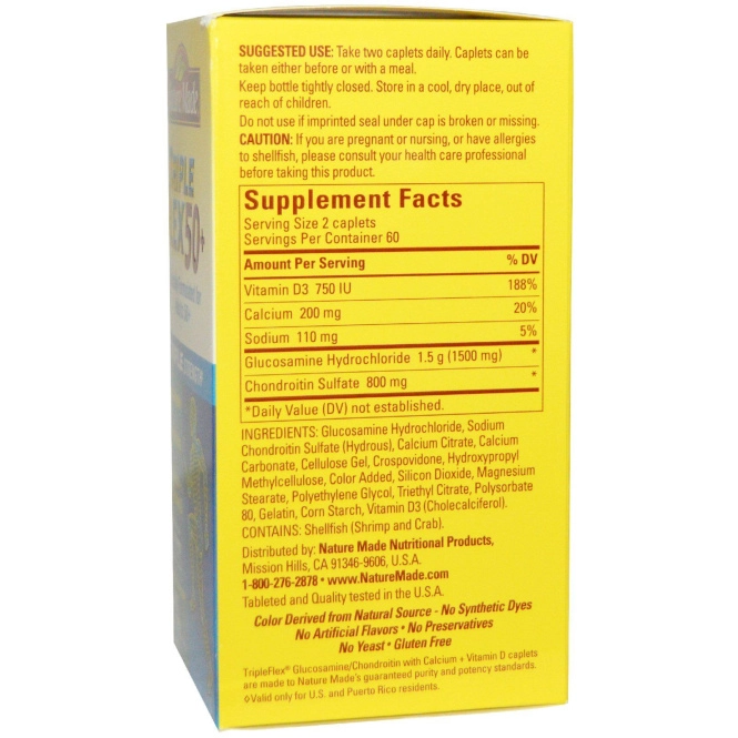 Nature Made, Тройная гибкость 50+, тройная сила, 120 таблеток