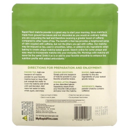 RAPIDFIRE, Matcha Tea, японский зеленый чай, 60 г (2,12 унции)