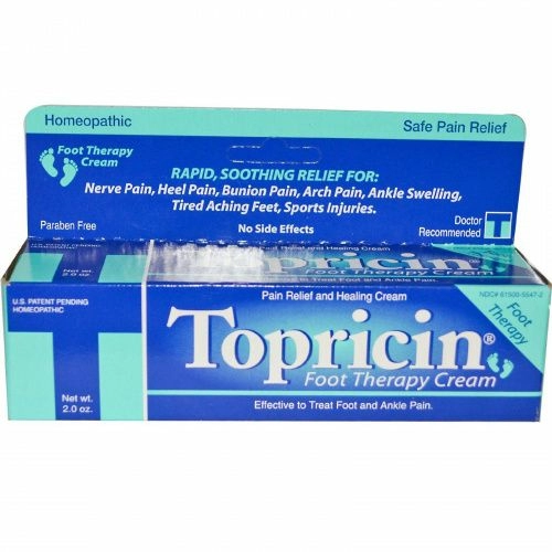 Topricin, Терапевтический обезболивающий и заживляющий крем для ног, 2 унции