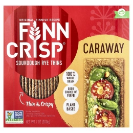 Finn Crisp, закваска, ржаная смесь, со вкусом тмина, 200 г (7 унций)