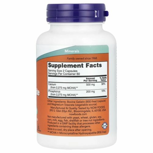 Now Foods, Calcium Hydroxyapatite Caps, 120 капсул