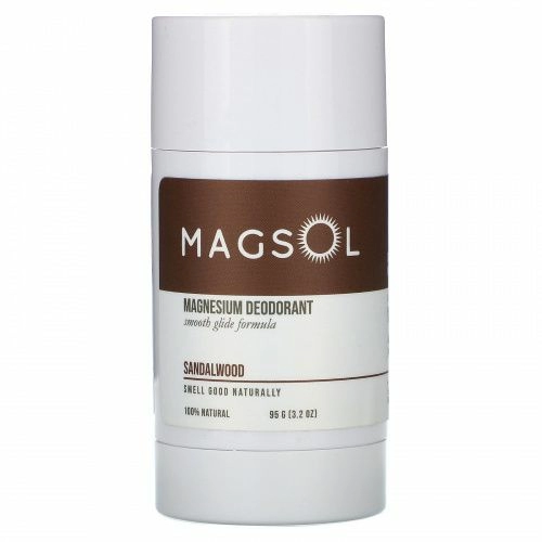 Magsol, Magnesium Deodorant, Sandalwood, 3.2 oz (95 g)