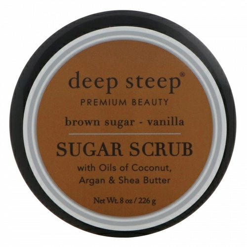Deep Steep, Сахарный скраб, коричневый сахар и ваниль, 8 унций (226 г)