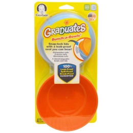 NUK, Миски Gerber Graduates Bunch-a-Bowls, 4 миски и крышки