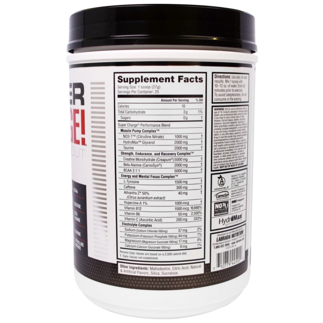 Labrada Nutrition, "Сверхзаряд!", предтренировочный комплекс со вкусом арбуза, 1, 49 фунта (675 г)