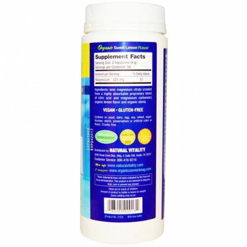 Natural Vitality, Natural Calm, с натуральным сладким лимонным вкусом, 8 унций (226 г)