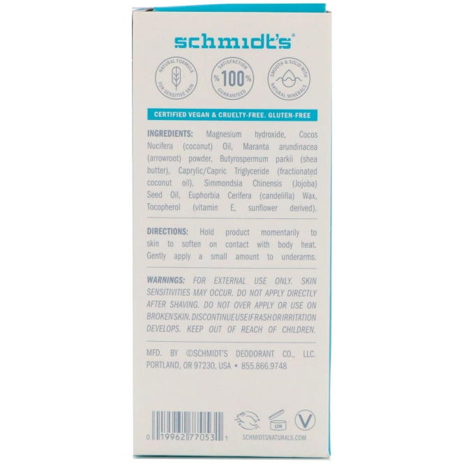 Schmidt's, Формула для чувствительной кожи, без запаха, 3,25 унции (92 г)