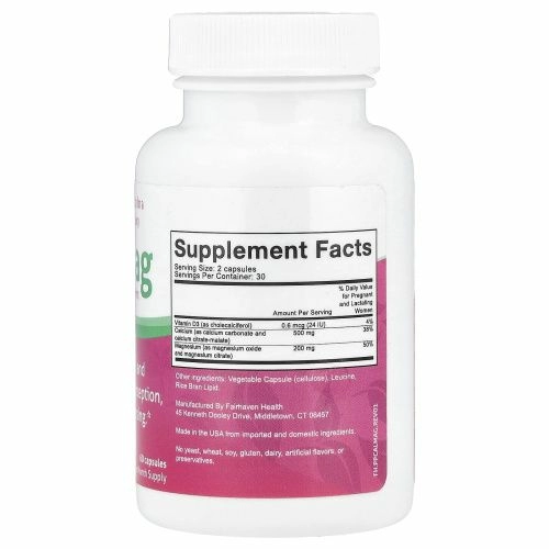 Fairhaven Health, Peapod, комплекс витаминов Кальций-Магний, 60 капсул