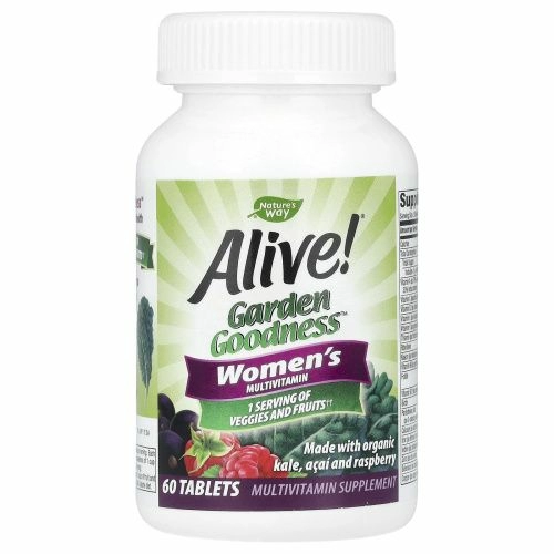 Nature's Way, Alive! Garden Goodness, мультивитамин для женщин, 60 таблеток