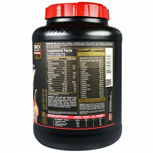 ALLMAX Nutrition, AllWhey Gold, 100% сывороточный протеин + Premium изолят сывороточного протеина, французский тост с корицей, 5 ф. (2,27 кг)