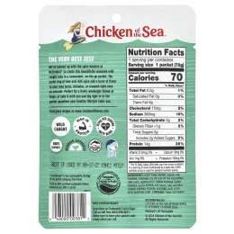 Chicken of the Sea, Дикий светлый тунец, чили и лайм, 70 г (2,5 унции)