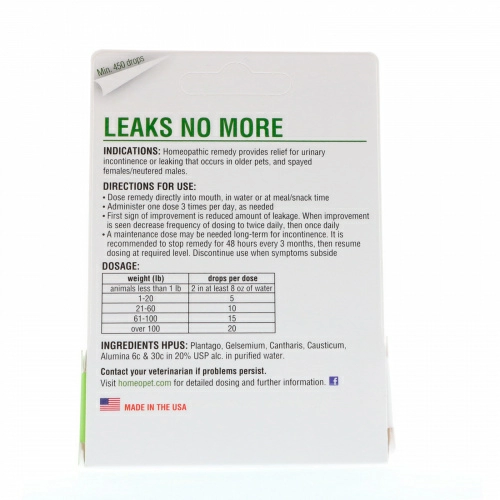 HomeoPet, Leaks No More, 15 мл