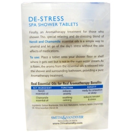 Smith & Vandiver, Антистресс, таблетки для душа, нероли и ромашка, 6 ароматерапических таблеток, 8 унций (23 г) каждая