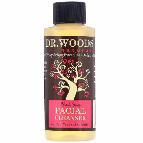 Dr. Woods, Facial Cleanser, Black Soap, 2 fl oz (59 ml)