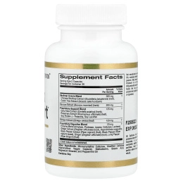 California Gold Nutrition, Think Support, с гинкго билоба, тюбетейкой, готу колой, бакопой и ферментами, 60 растительных капсул