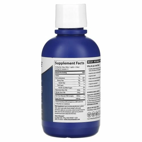 Trace Minerals Research, Клетчатка 14 г Апельсин Мандарин 15 жидких унций