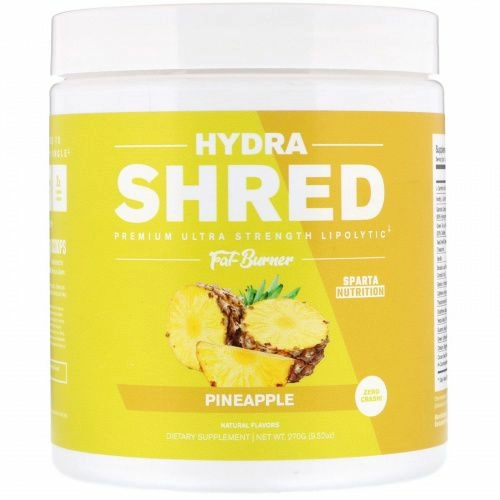 Sparta Nutrition, Сверхмощный жиросжигатель высшего качества с липолитическим эффектом Hydra Shred, ананас, 9,52 унц. (270 г)