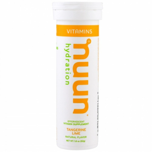 Nuun, Витамины, Гидратация, Мандарин-Лайм, 12 таблеток